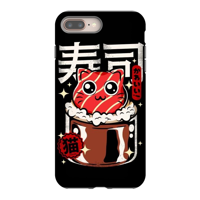 iPhone 7 plus StrongFit Neko Sushi Cat by LM2Kone