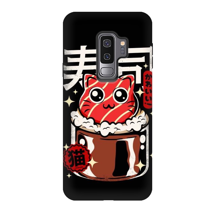 Galaxy S9 plus StrongFit Neko Sushi Cat by LM2Kone