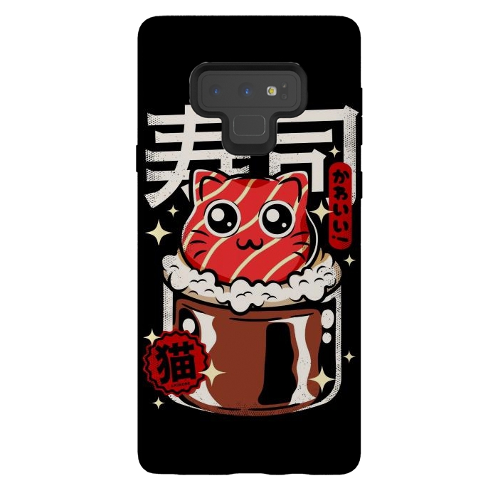Galaxy Note 9 StrongFit Neko Sushi Cat by LM2Kone