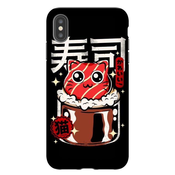 iPhone Xs Max StrongFit Neko Sushi Cat by LM2Kone
