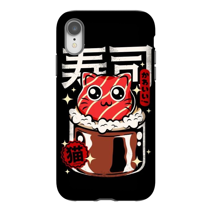 iPhone Xr StrongFit Neko Sushi Cat by LM2Kone