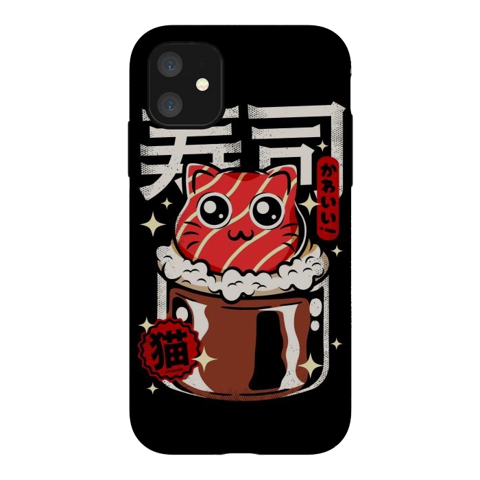 iPhone 11 StrongFit Neko Sushi Cat by LM2Kone