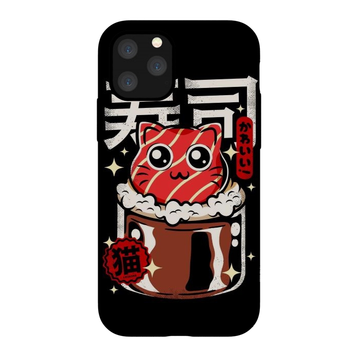 iPhone 11 Pro StrongFit Neko Sushi Cat by LM2Kone