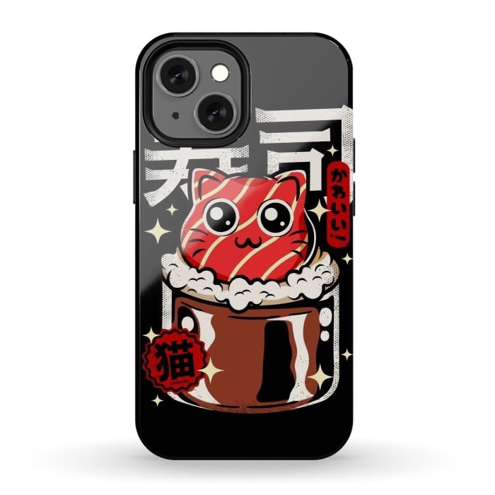 iPhone 12 mini StrongFit Neko Sushi Cat by LM2Kone