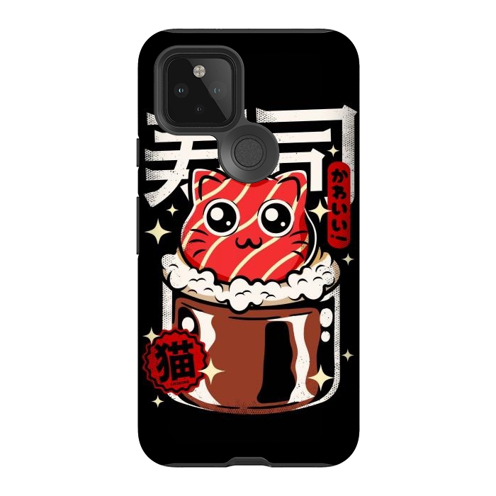 Pixel 5 StrongFit Neko Sushi Cat by LM2Kone