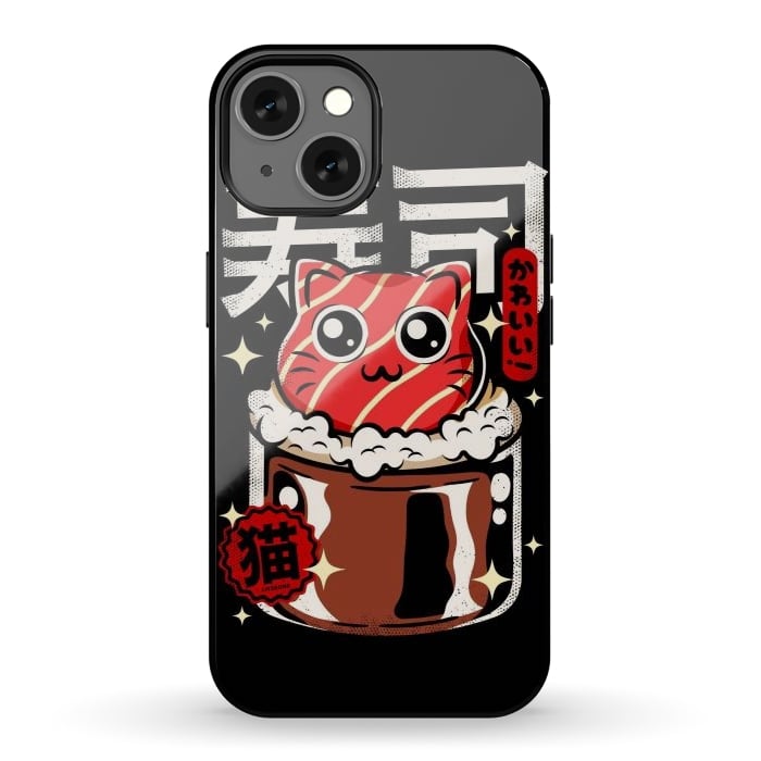 iPhone 13 StrongFit Neko Sushi Cat by LM2Kone