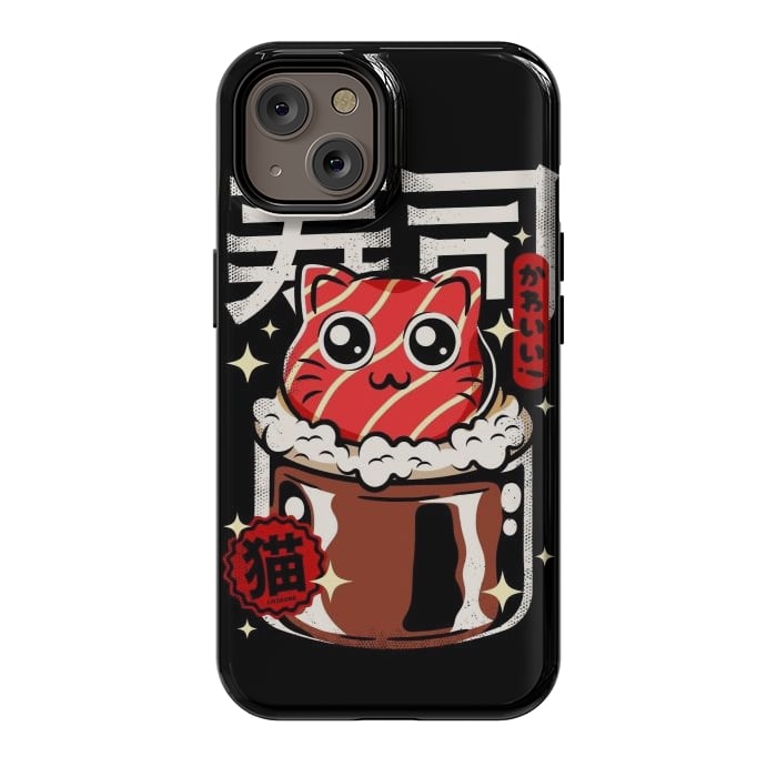 iPhone 14 StrongFit Neko Sushi Cat by LM2Kone