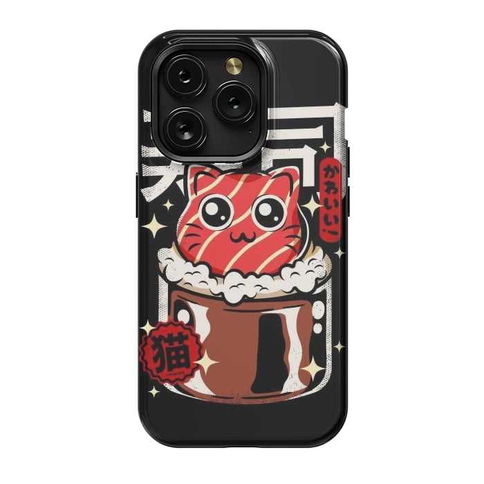 iPhone 15 Pro StrongFit Neko Sushi Cat by LM2Kone