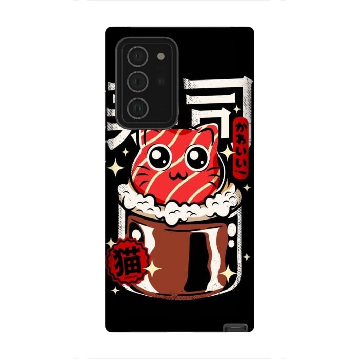 Galaxy Note 20 Ultra StrongFit Neko Sushi Cat by LM2Kone