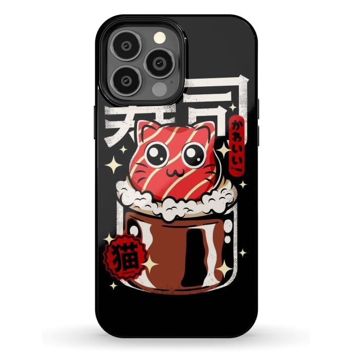 iPhone 13 Pro Max StrongFit Neko Sushi Cat by LM2Kone