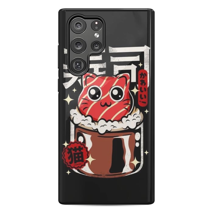Galaxy S22 Ultra StrongFit Neko Sushi Cat by LM2Kone