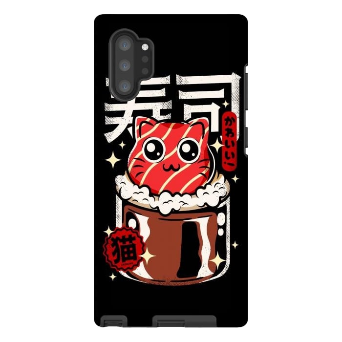 Galaxy Note 10 plus StrongFit Neko Sushi Cat by LM2Kone