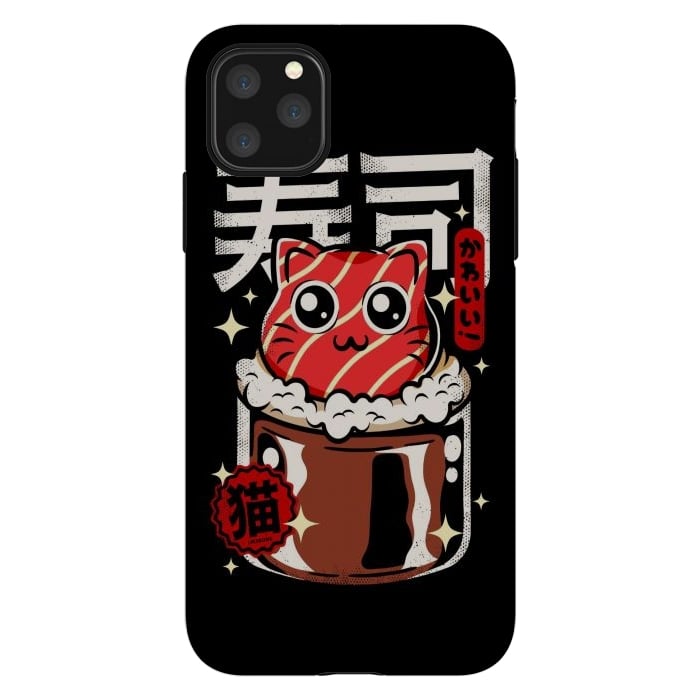 iPhone 11 Pro Max StrongFit Neko Sushi Cat by LM2Kone