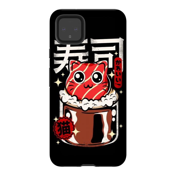 Pixel 4XL StrongFit Neko Sushi Cat by LM2Kone