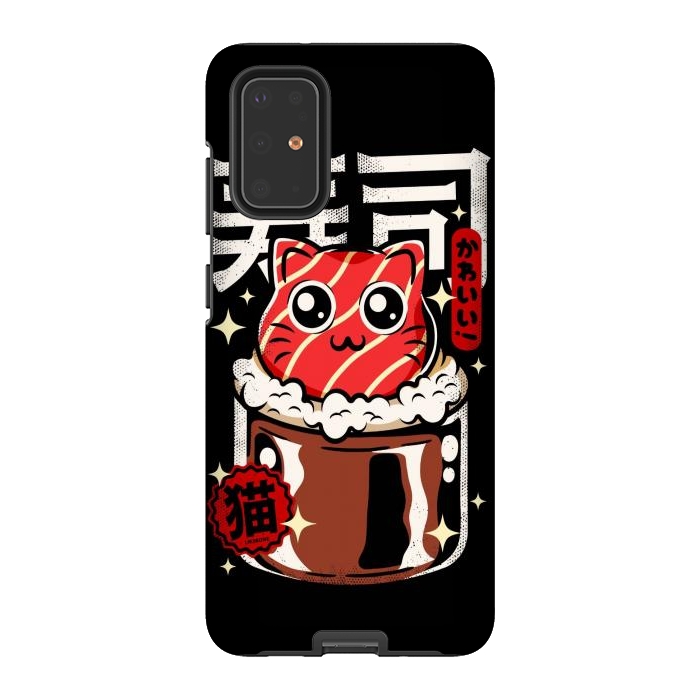 Galaxy S20 Plus StrongFit Neko Sushi Cat by LM2Kone