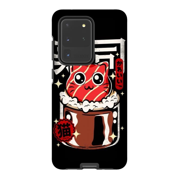 Galaxy S20 Ultra StrongFit Neko Sushi Cat by LM2Kone