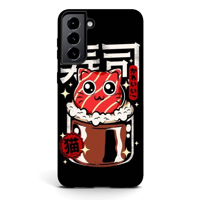 Galaxy S21 StrongFit Neko Sushi Cat by LM2Kone