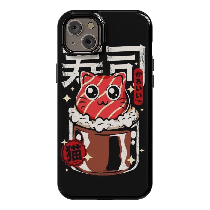 iPhone 14 Plus StrongFit Neko Sushi Cat by LM2Kone