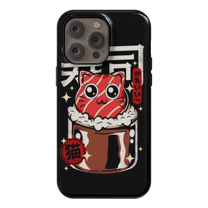 iPhone 14 Pro max StrongFit Neko Sushi Cat by LM2Kone
