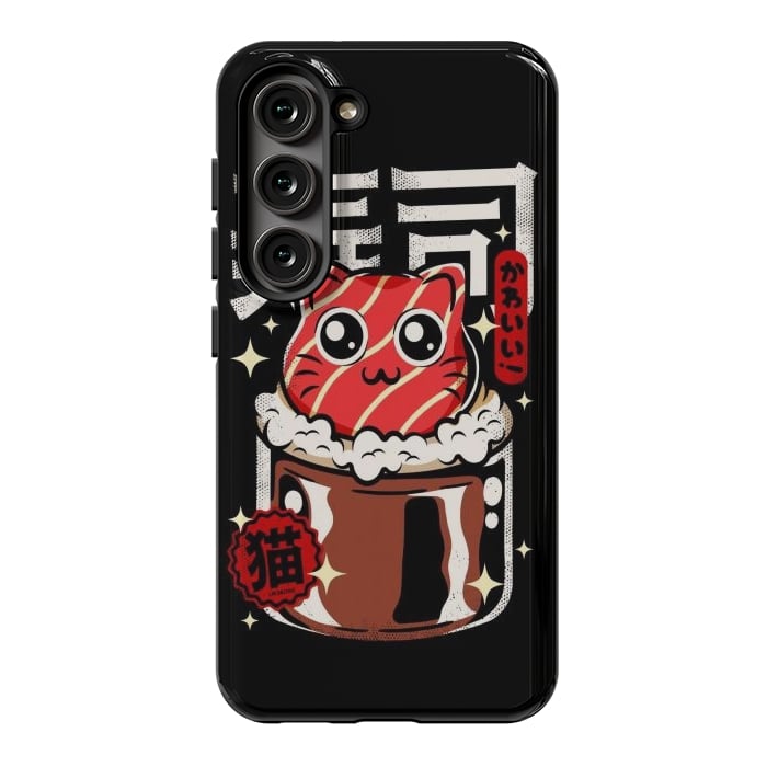 Galaxy S23 StrongFit Neko Sushi Cat by LM2Kone
