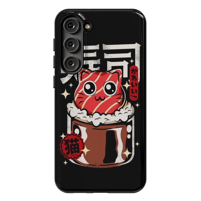 Galaxy S23 Plus StrongFit Neko Sushi Cat by LM2Kone