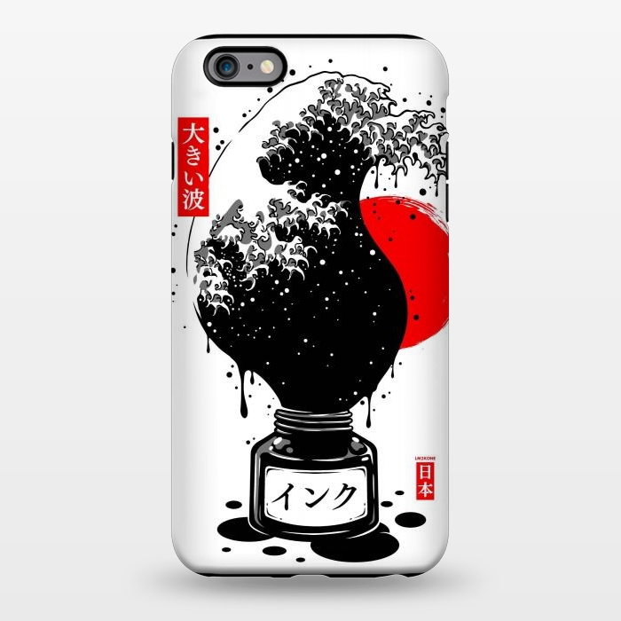 iPhone 6/6s plus StrongFit Black Kanagawa's wave Japanese Ink by LM2Kone
