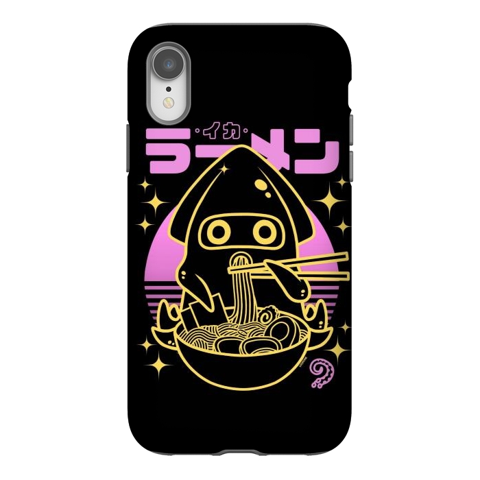 iPhone Xr StrongFit Squid Ramen Sunset Neon by LM2Kone