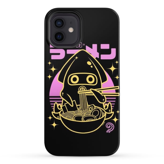 iPhone 12 StrongFit Squid Ramen Sunset Neon by LM2Kone