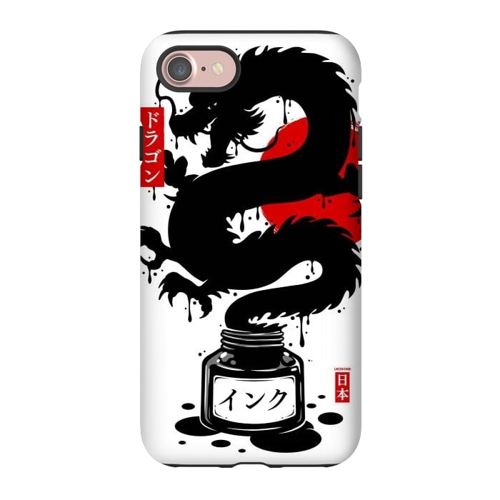 iPhone 7 StrongFit Black Dragon Japanese Ink by LM2Kone