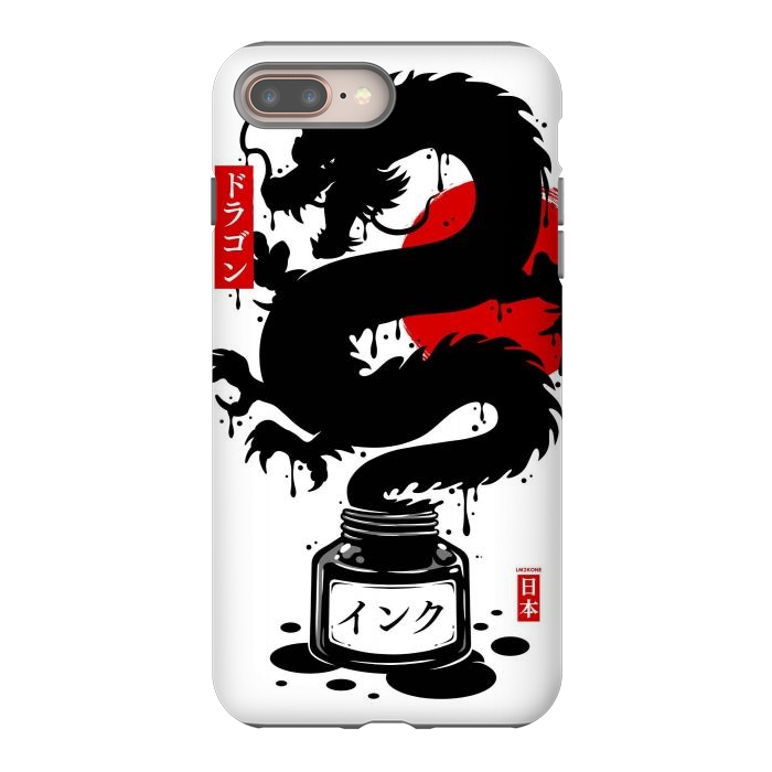 iPhone 7 plus StrongFit Black Dragon Japanese Ink by LM2Kone