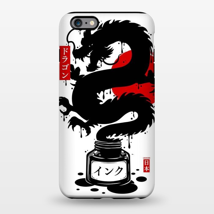 iPhone 6/6s plus StrongFit Black Dragon Japanese Ink by LM2Kone