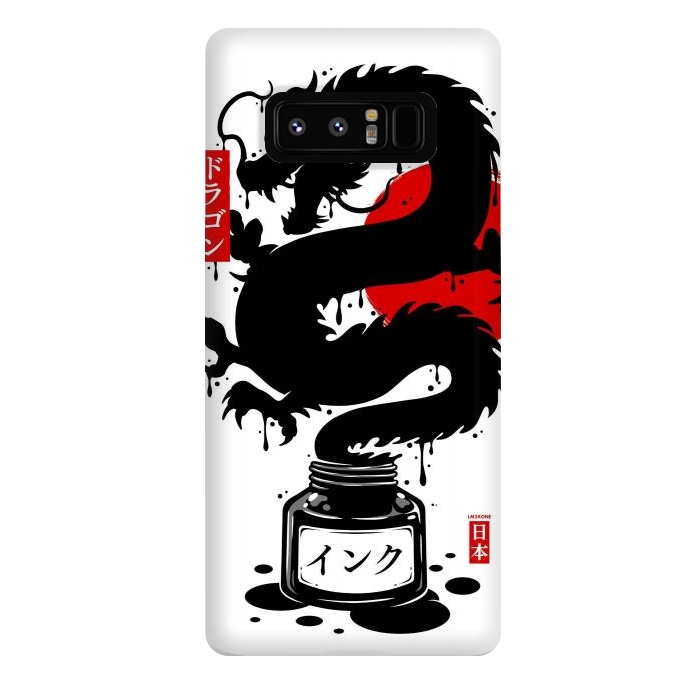 Galaxy Note 8 StrongFit Black Dragon Japanese Ink by LM2Kone