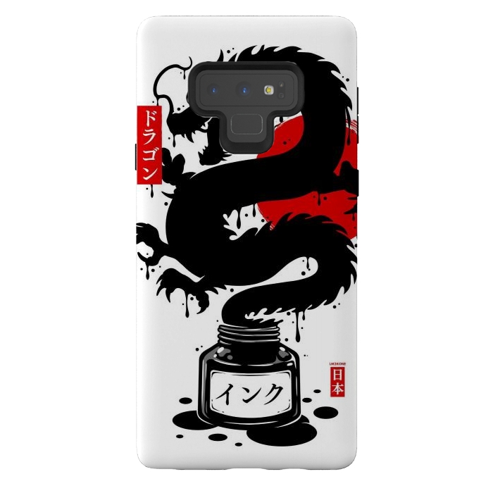 Galaxy Note 9 StrongFit Black Dragon Japanese Ink by LM2Kone