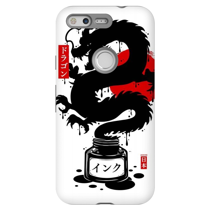 Pixel StrongFit Black Dragon Japanese Ink by LM2Kone