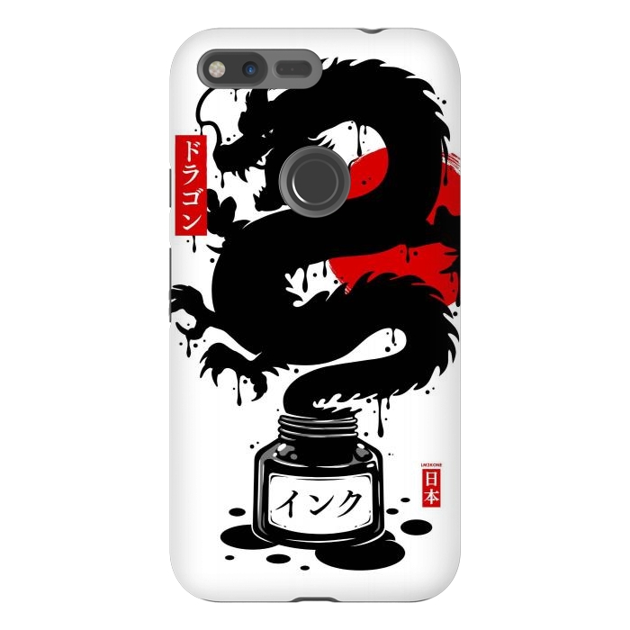 Pixel XL StrongFit Black Dragon Japanese Ink by LM2Kone