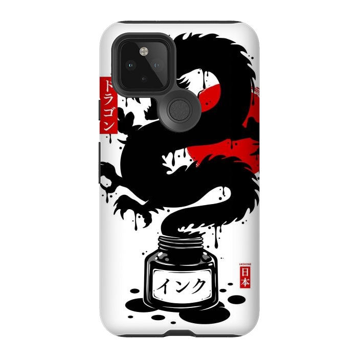 Pixel 5 StrongFit Black Dragon Japanese Ink by LM2Kone