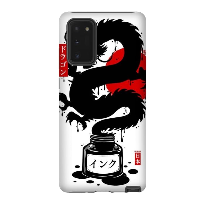 Galaxy Note 20 StrongFit Black Dragon Japanese Ink by LM2Kone