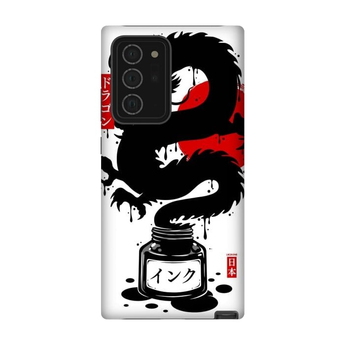 Galaxy Note 20 Ultra StrongFit Black Dragon Japanese Ink by LM2Kone