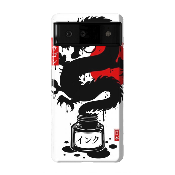 Pixel 6 StrongFit Black Dragon Japanese Ink by LM2Kone