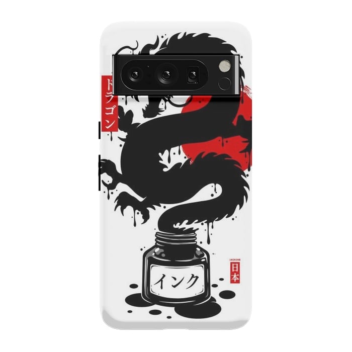 Pixel 8 Pro StrongFit Black Dragon Japanese Ink by LM2Kone