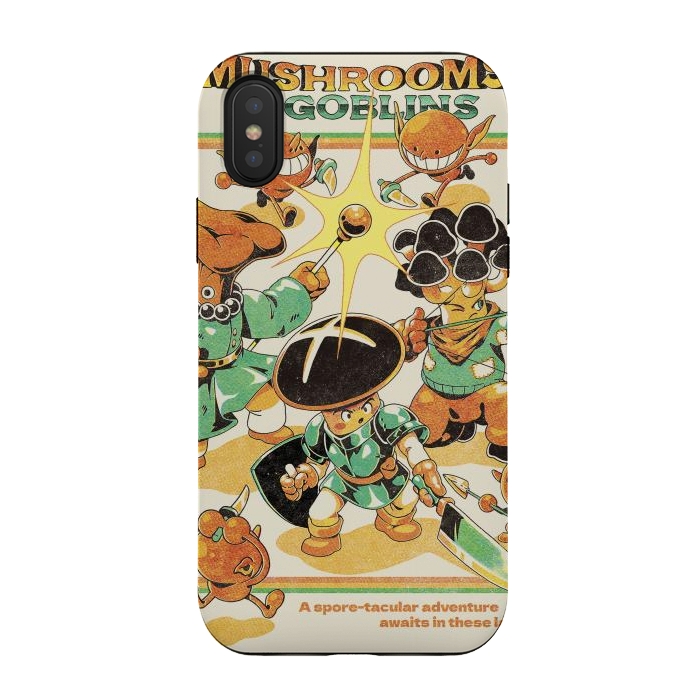 iPhone Xs / X StrongFit Mushrooms and Goblins by Ilustrata