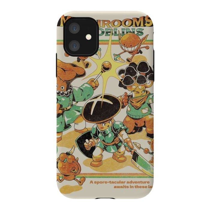 iPhone 11 StrongFit Mushrooms and Goblins by Ilustrata