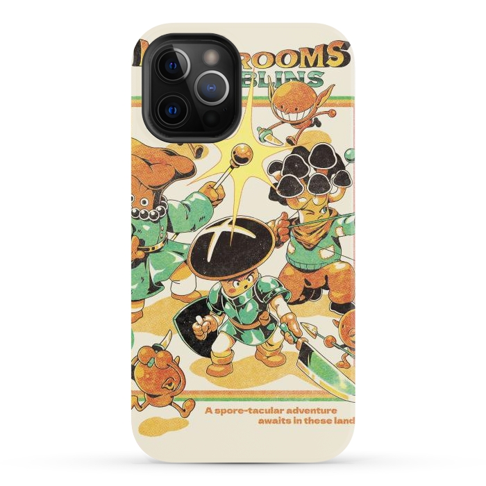 iPhone 12 Pro Max StrongFit Mushrooms and Goblins by Ilustrata