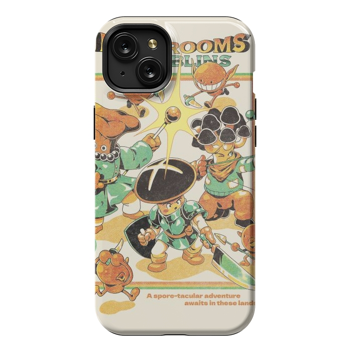 iPhone 15 Plus StrongFit Mushrooms and Goblins by Ilustrata