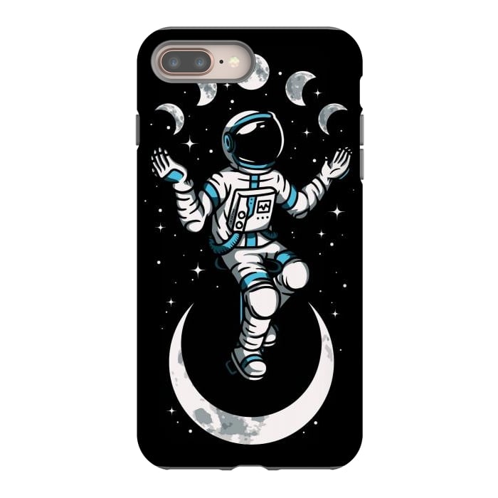 iPhone 8 plus StrongFit Moono Cycle Astronaut by LM2Kone
