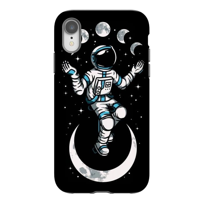 iPhone Xr StrongFit Moono Cycle Astronaut by LM2Kone
