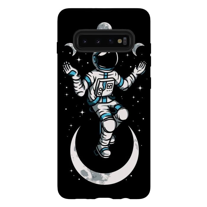 Galaxy S10 plus StrongFit Moono Cycle Astronaut by LM2Kone