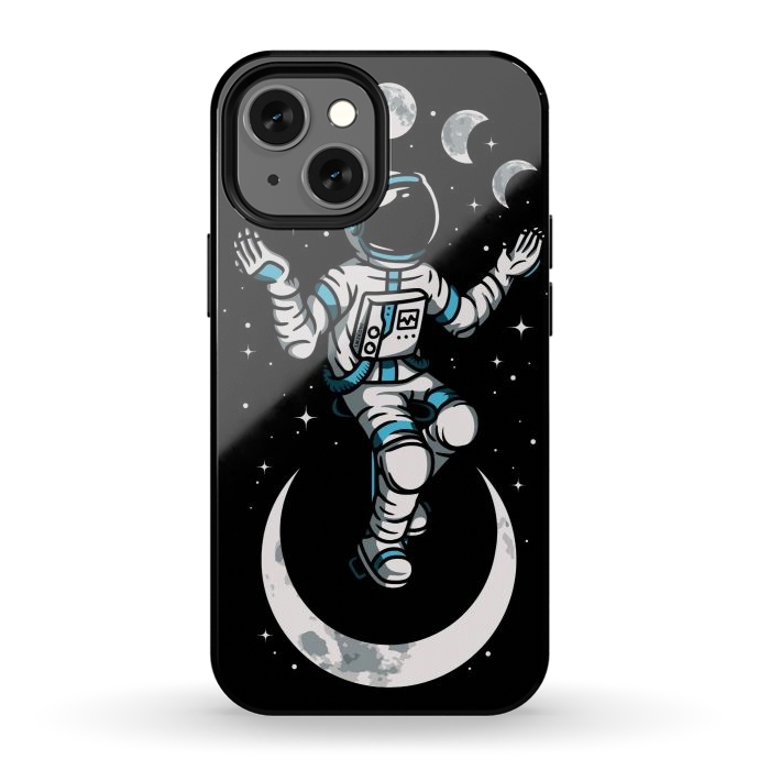 iPhone 12 mini StrongFit Moono Cycle Astronaut by LM2Kone
