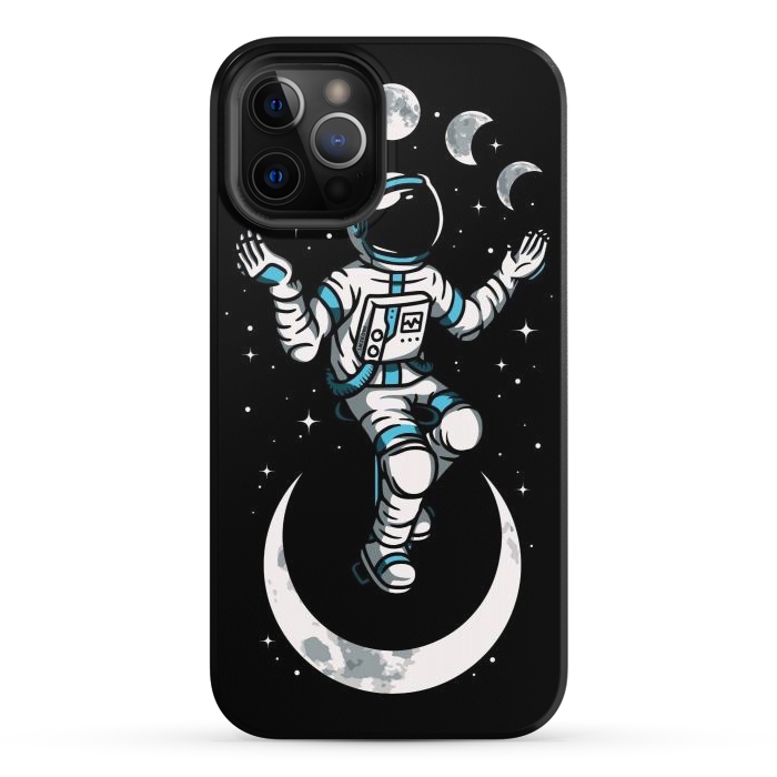 iPhone 12 Pro StrongFit Moono Cycle Astronaut by LM2Kone