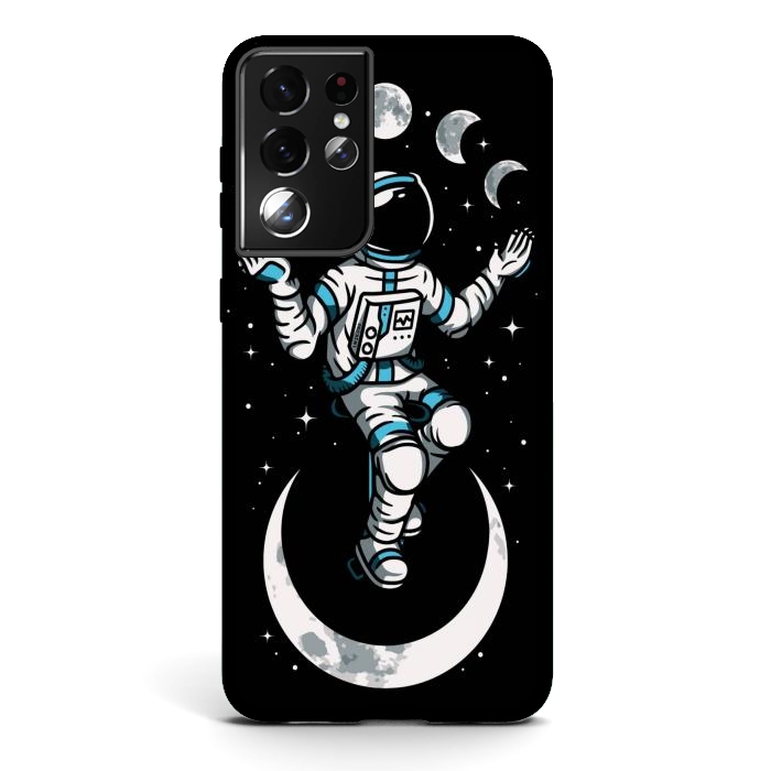 Galaxy S21 ultra StrongFit Moono Cycle Astronaut by LM2Kone